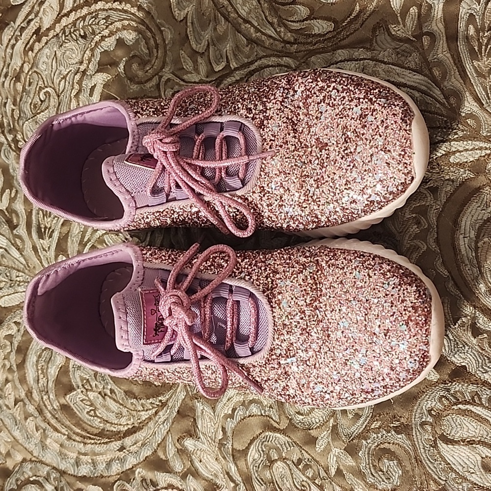 Southern Fried Chics, Glitter Bomb sneakers, sz 10, pink